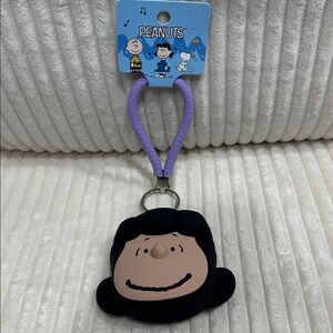 Peanuts Lucy Zipper Keychain. Miniso. NWT. Rubber. So cute!